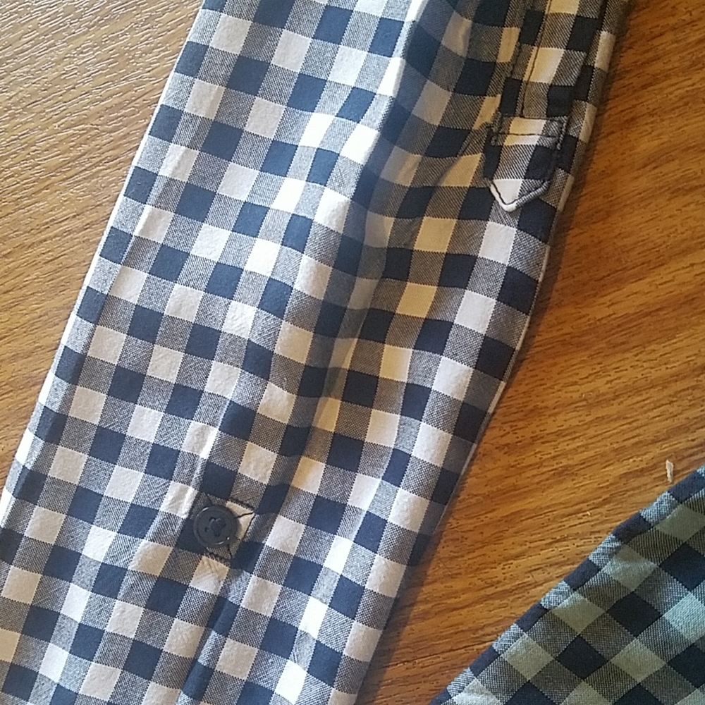 Blue ombre plaid button down - Picture 5 of 10